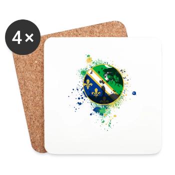 Sandzak Pure Love Colorsplash - Dessous de verre (lot de 4) - blanc - Devant
