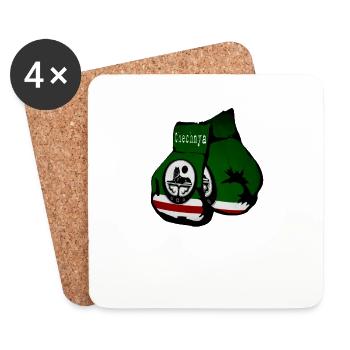 Chechnya Boxing Glove Chechen Fighter - Coasters (set of 4) - white - Front