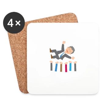 Pension retirement pension funny saying funny - Coasters (set of 4) - white - Front