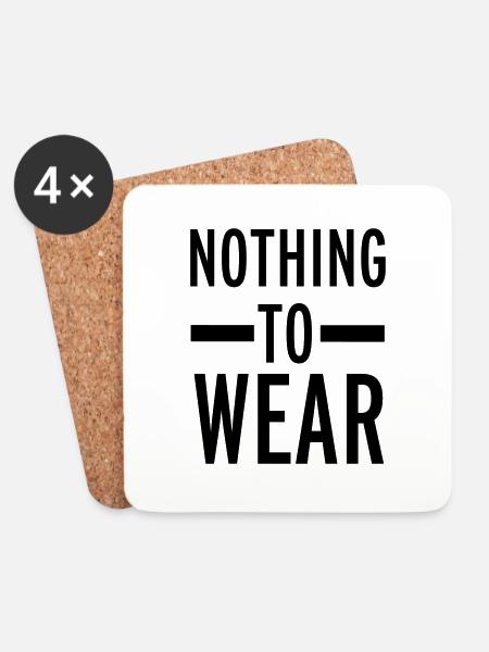 Nothing To Wear - Untersetzer (4er-Set) - Weiß