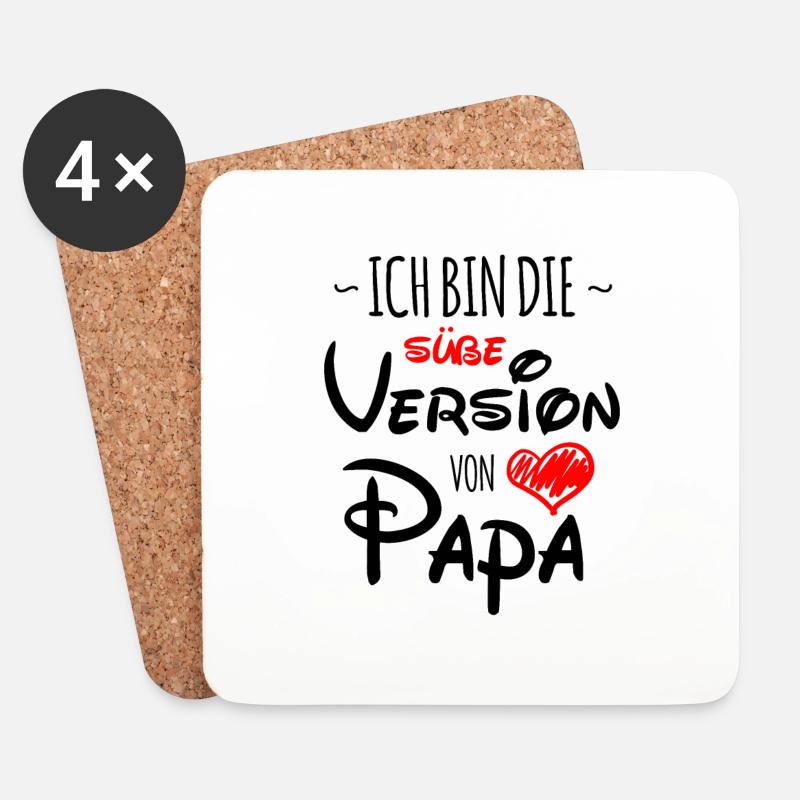 Vater, Papa süße version - Untersetzer (4er-Set) - Weiß