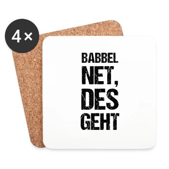 Hessen Frankfurt am Main Hessisch Sprüche Geschenk - Untersetzer (4er-Set) - Weiß - Vorne
