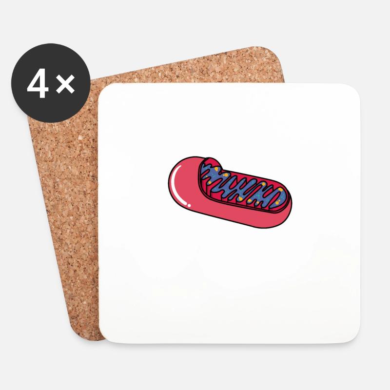 Biologie Biologe Mitochondrium Blut Blutplättchen - Untersetzer (4er-Set) - Weiß