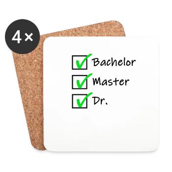 PhD Doctorate Doctor Cool Gift - Coasters (set of 4) - white - Front