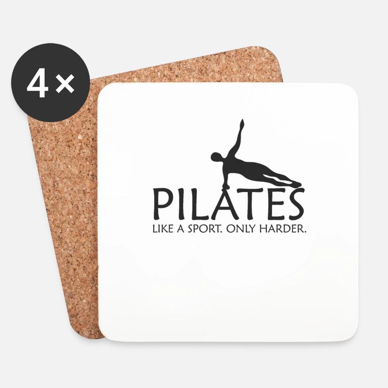 Pilates Sport - Untersetzer (4er-Set) - Weiß