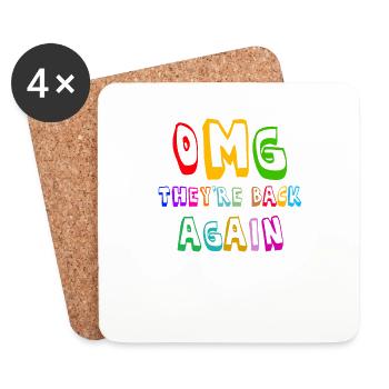 OMG They're Back Again, Backstreet Trough My Heart - Coasters (set of 4) - white - Front