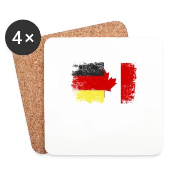 Canada Canada Flag Germany Cool Gift - Coasters (set of 4) - white - Front
