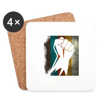 Revolution raised fist colorful - Coasters (set of 4) - white - Front