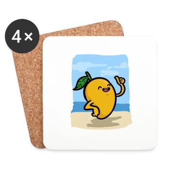 Mangue d'été Mangue d'été - Dessous de verre (lot de 4) - blanc - Devant