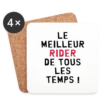 Rider / Ride / Rideuse / Sport Extrême - Dessous de verre (lot de 4) - blanc - Devant