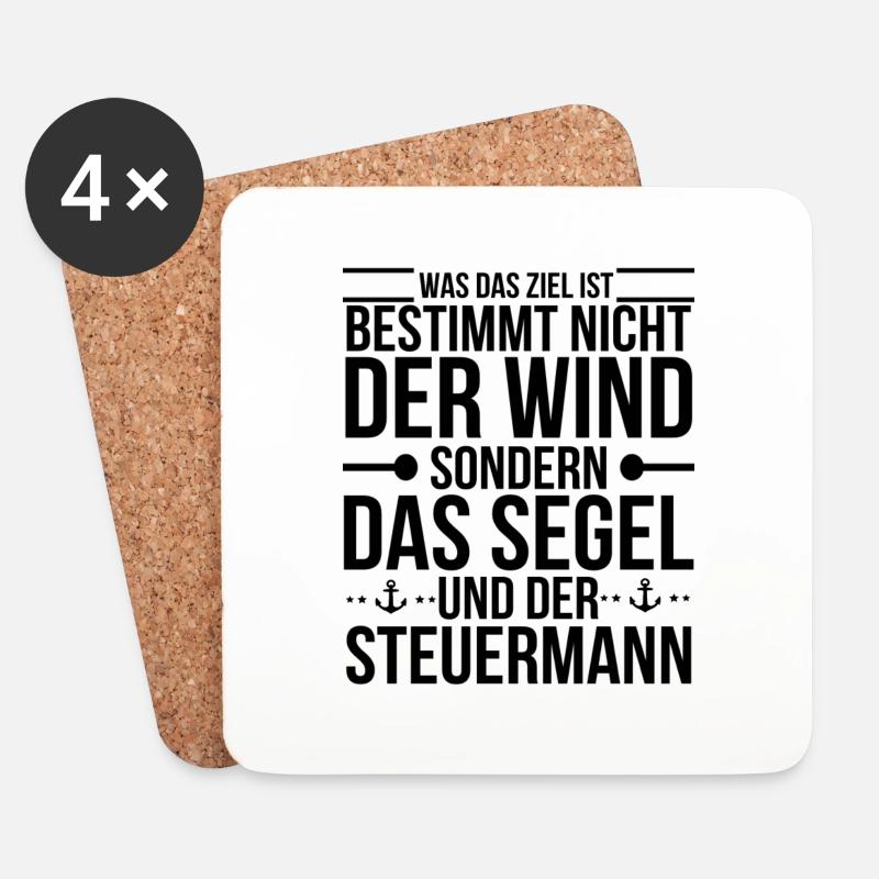 Segeln - Untersetzer (4er-Set) - Weiß