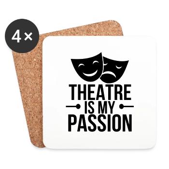 Theater - Untersetzer (4er-Set) - Weiß - Vorne