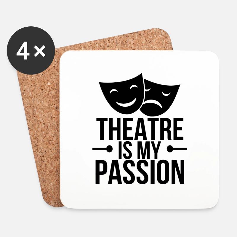 Theater - Untersetzer (4er-Set) - Weiß