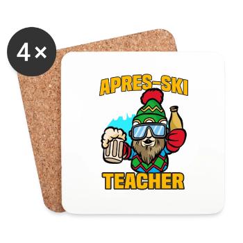 APRES-SKI TEACHER Ski Instructor Ski Instructor Apres Ski - Coasters (set of 4) - white - Front