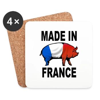 charcutier cochonnailles 04 - Dessous de verre (lot de 4) - blanc - Devant