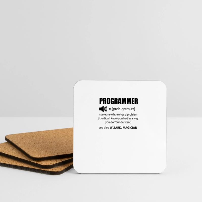 Code Programmierer Wörterbuch Entwickler Geschenk Untersetzer (4er-Set)