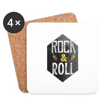 Rock and roll - Coasters (set of 4) - white - Front