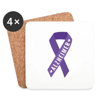 Alzheimer - Untersetzer (4er-Set) - Weiß - Vorne