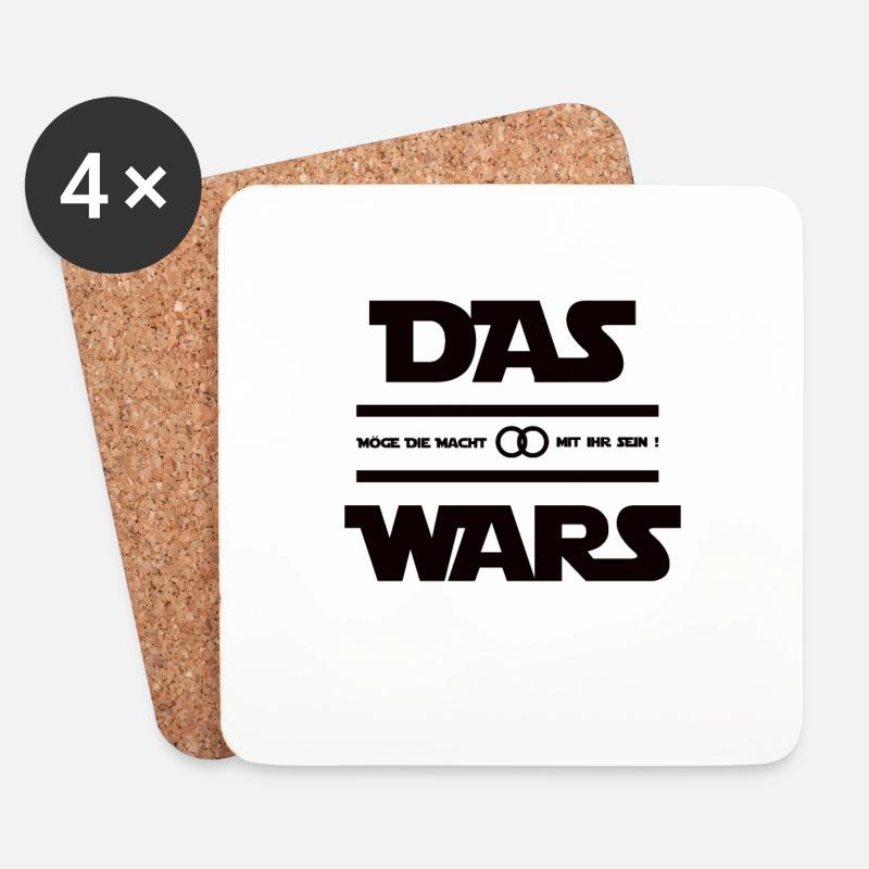 Das Wars Möge die macht mit Ihr sein - Untersetzer (4er-Set) - Weiß