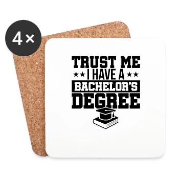 Graduation Bachelor Master University FH Graduation Gift - Coasters (set of 4) - white - Front