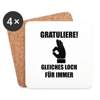 Bachelor Party JGA Party Booze Gift - Coasters (set of 4) - white - Front