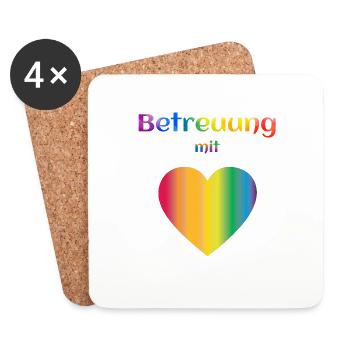 Caregiver, Gift, Empathy, Care, Heart - Coasters (set of 4) - white - Front
