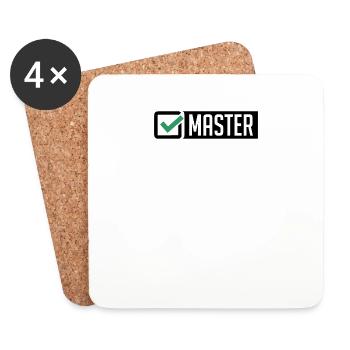 Master Graduation Promotion Graduation Uni Gift - Coasters (set of 4) - white - Front