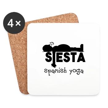 Fun Yoga Joga - Untersetzer (4er-Set) - Weiß - Vorne