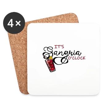 Sangria Cocktail Happy Hour Alcohol - Untersetzer (4er-Set) - Weiß - Vorne