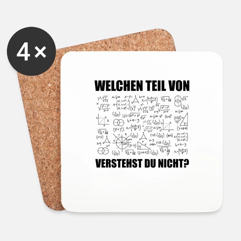 Welchen Teil von Verstehst du Nicht? Geschenk - Untersetzer (4er-Set) - Weiß