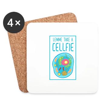 Biologie Cellfie Biologische Zelle - Untersetzer (4er-Set) - Weiß - Vorne