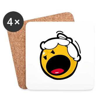 Smiley Anger Madness - Coasters (set of 4) - white - Front