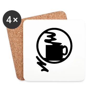 Hot drink / speaking of coffee 1c - Coasters (set of 4) - white - Front