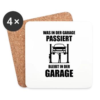 Garage Mechaniker Kfz Meister Ausbildung Geschenk - Untersetzer (4er-Set) - Weiß - Vorne