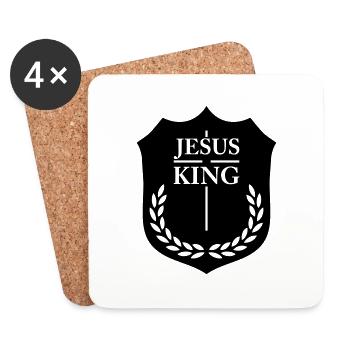 jesus_is_king_01 - Untersetzer (4er-Set) - Weiß - Vorne