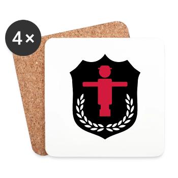 kicker_wappen_02 - Coasters (set of 4) - white - Front