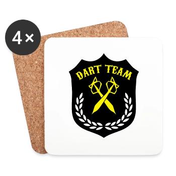 dart_team_02 - Dessous de verre (lot de 4) - blanc - Devant