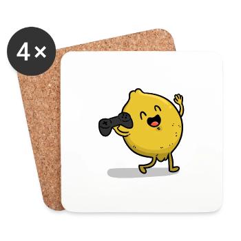 Gamer Lemon Gamer Lemon - Coasters (set of 4) - white - Front