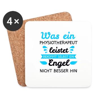 Physiotherapie Physiotherapeut Praxis Job Geschenk - Untersetzer (4er-Set) - Weiß - Vorne