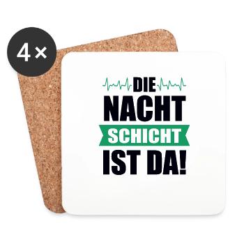 Night Shift Night Shift Doctors Saying Gift - Coasters (set of 4) - white - Front