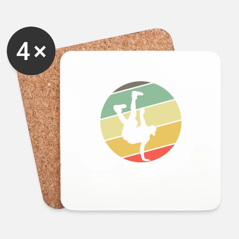Retro Breakdance Bboying Gift I Breakdancing - Coasters (set of 4) - white