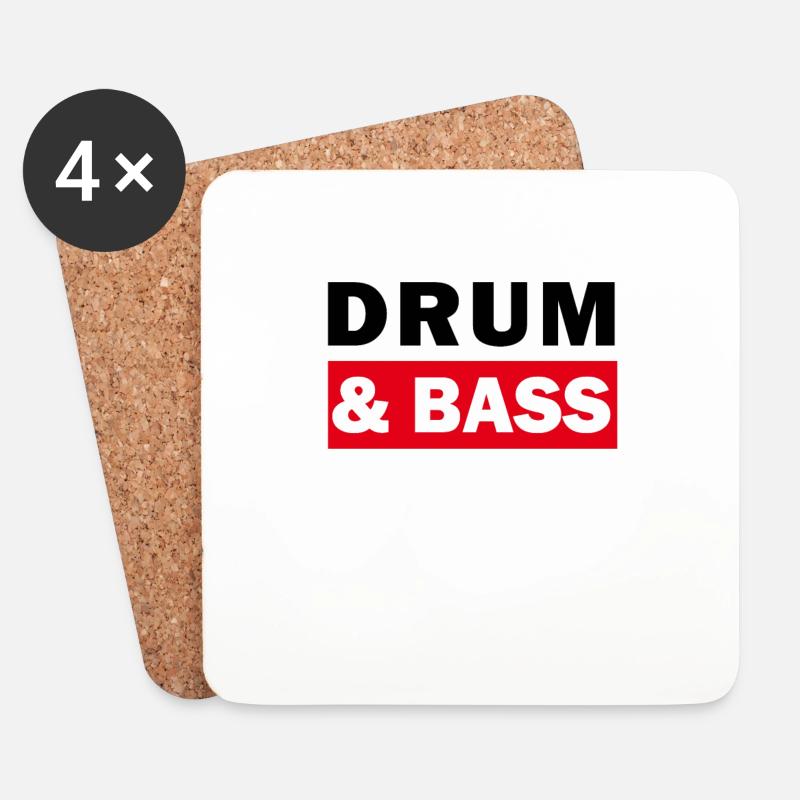 DbB Drum And Bass - Untersetzer (4er-Set) - Weiß