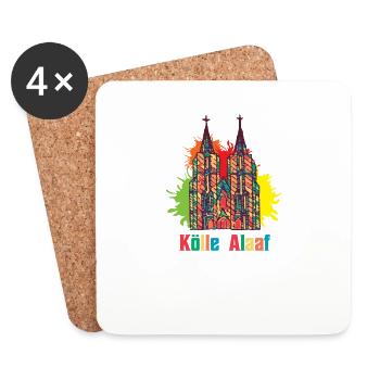 Kölner Karneval Kölle Alaaf - Untersetzer (4er-Set) - Weiß - Vorne