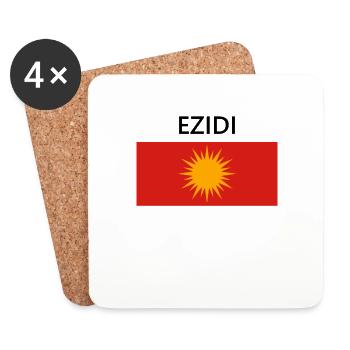 Ezidxan flag Ezidi flag on his back - Coasters (set of 4) - white - Front