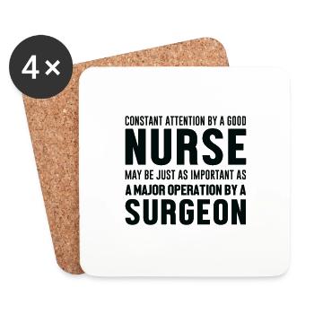 nurse - Coasters (set of 4) - white - Front