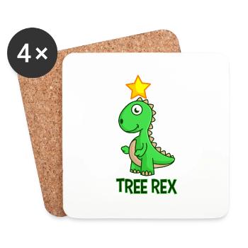 Tree Rex - Untersetzer (4er-Set) - Weiß - Vorne