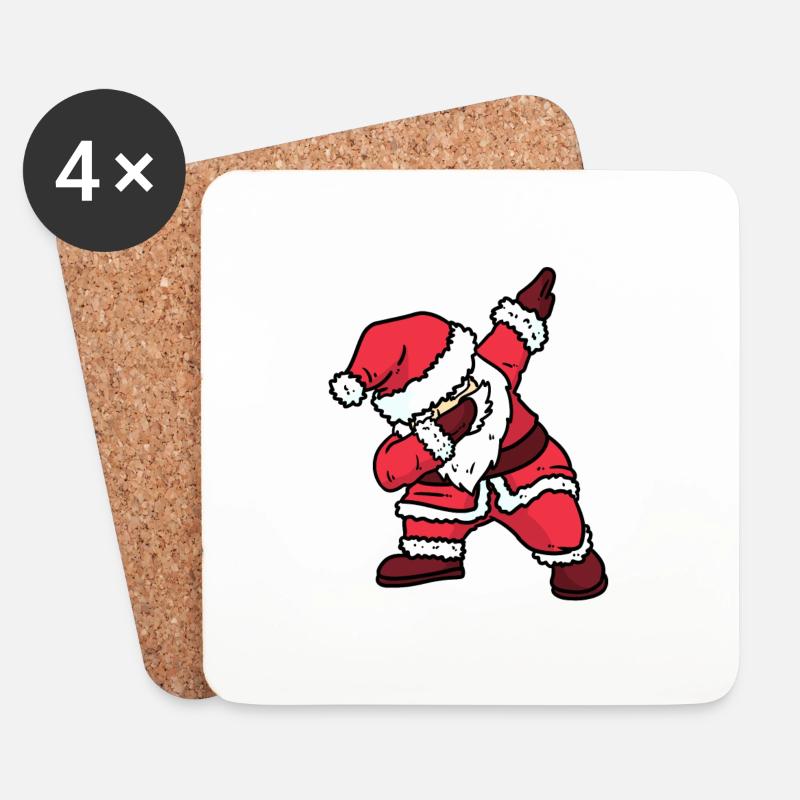 SANTA DAB - Coasters (set of 4) - white