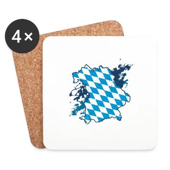 Bayern - Untersetzer (4er-Set) - Weiß - Vorne
