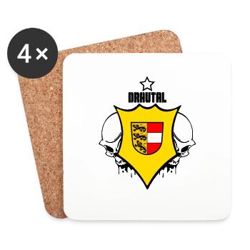 Drautal Kärnten - Untersetzer (4er-Set) - Weiß - Vorne