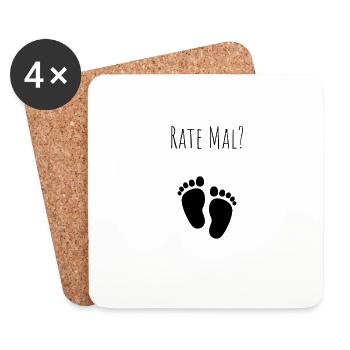 Rate Mal Nachwuchs - Untersetzer (4er-Set) - Weiß - Vorne